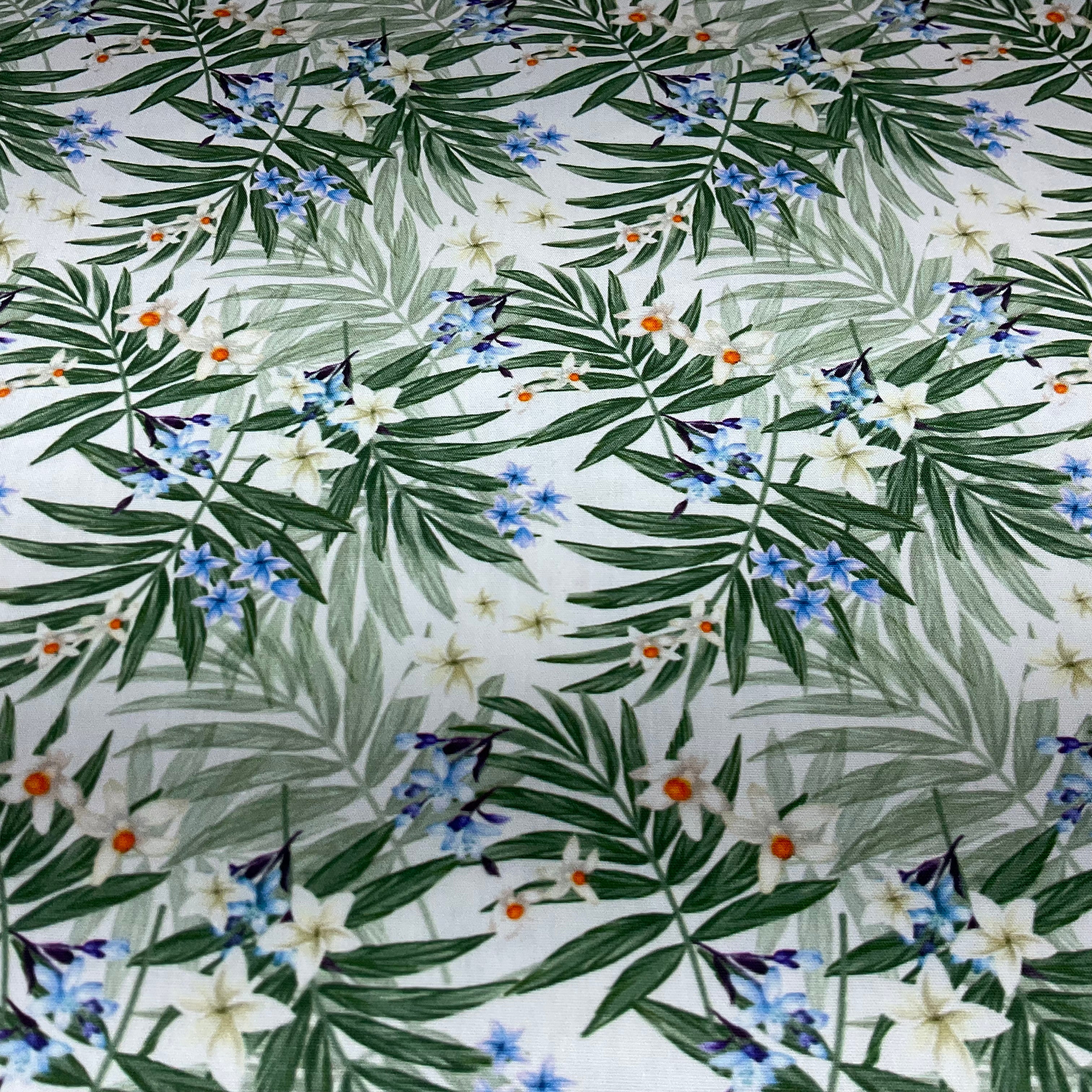 Tropical floral Cotton Print Fabric – 100% Cotton - 147cm Wide - M2130