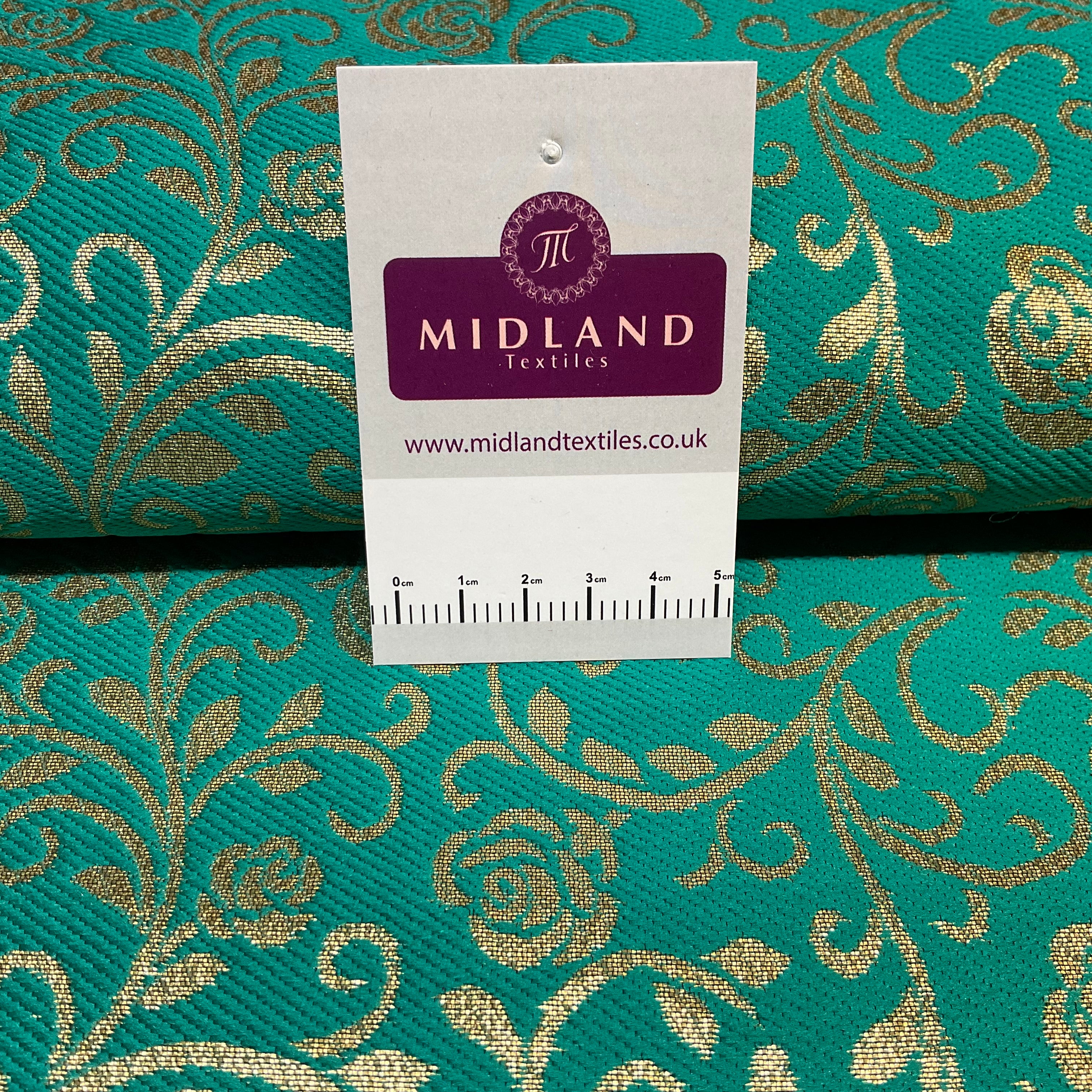 Indian Floral Ornamental Banarsi Brocade Waistcoat Fabric 110cm MR1336