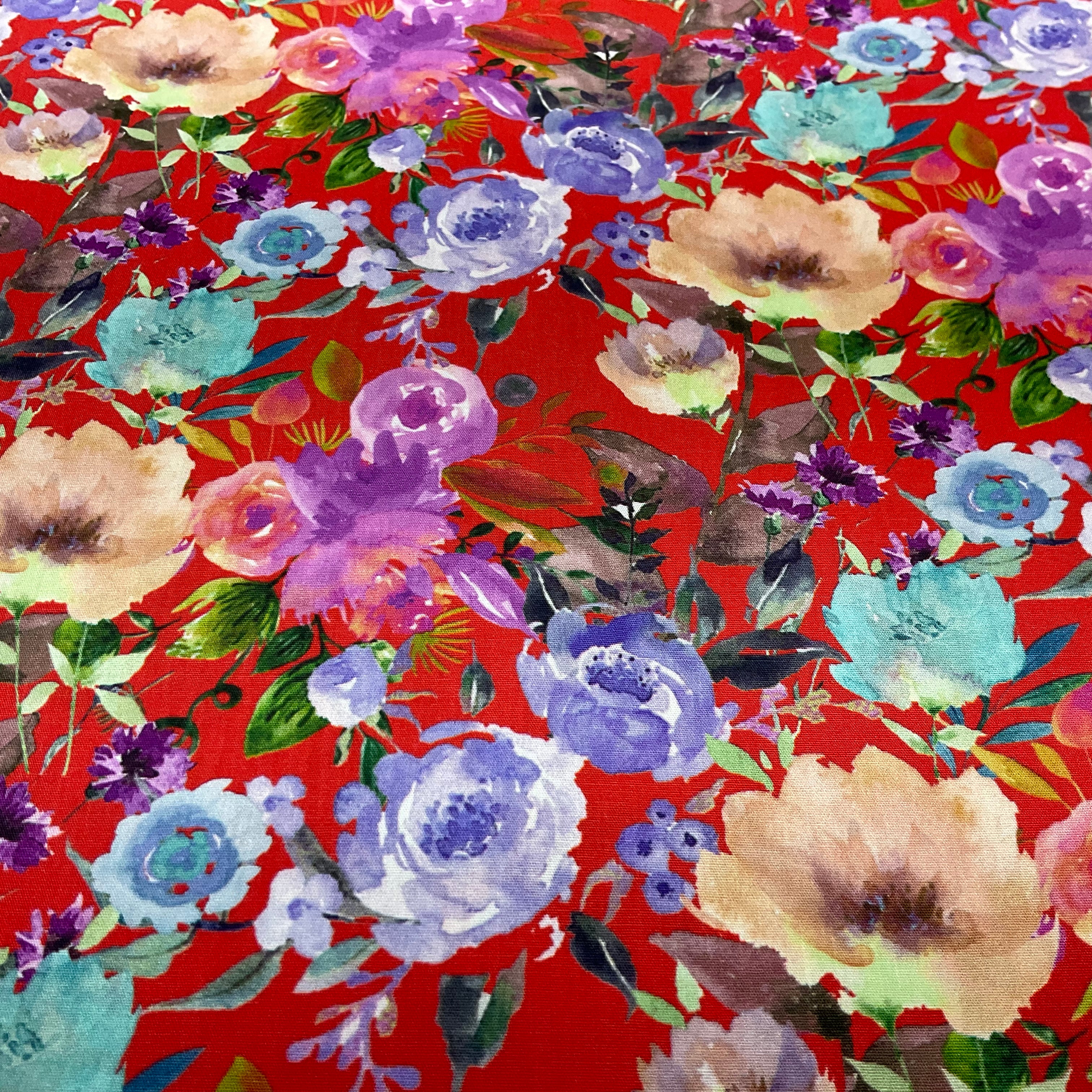 Flower Impressions Floral Cotton Print Fabric – 100% Cotton - 147cm Wide - M2121