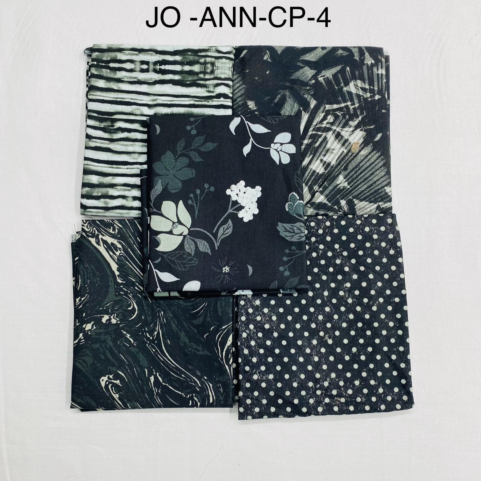 5 Piece 100% Cotton 5 Designs Fat Quarter Bundle - 45cm x 53cm Fabric M1981