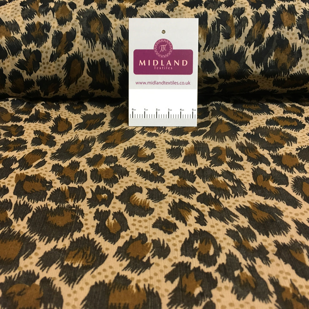 Animal Print Lightweight Chiffon Fabric 110m Wide MR1147 Mtex