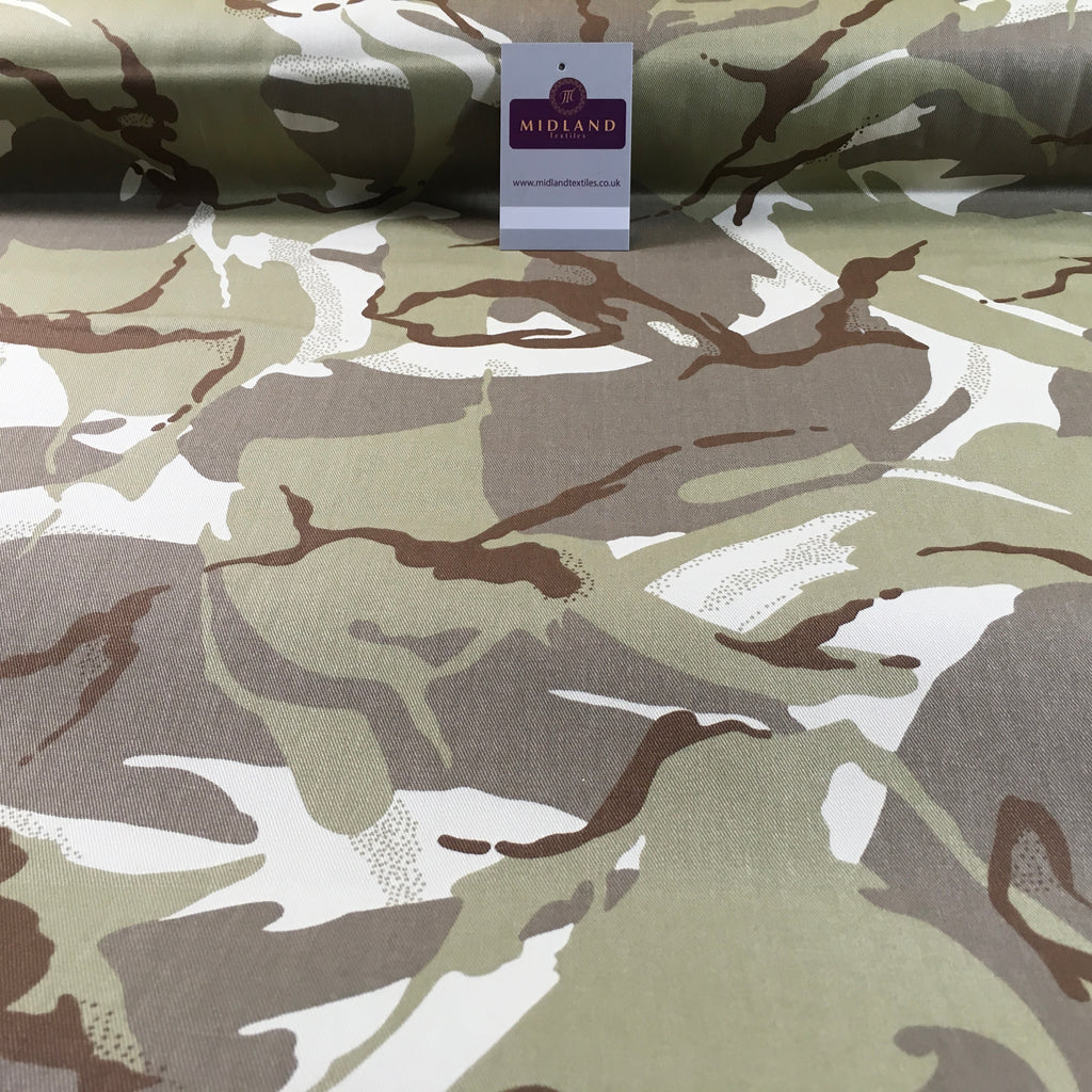 Army Military Camouflage 100% Cotton Drill Medium Weight Fabric 58