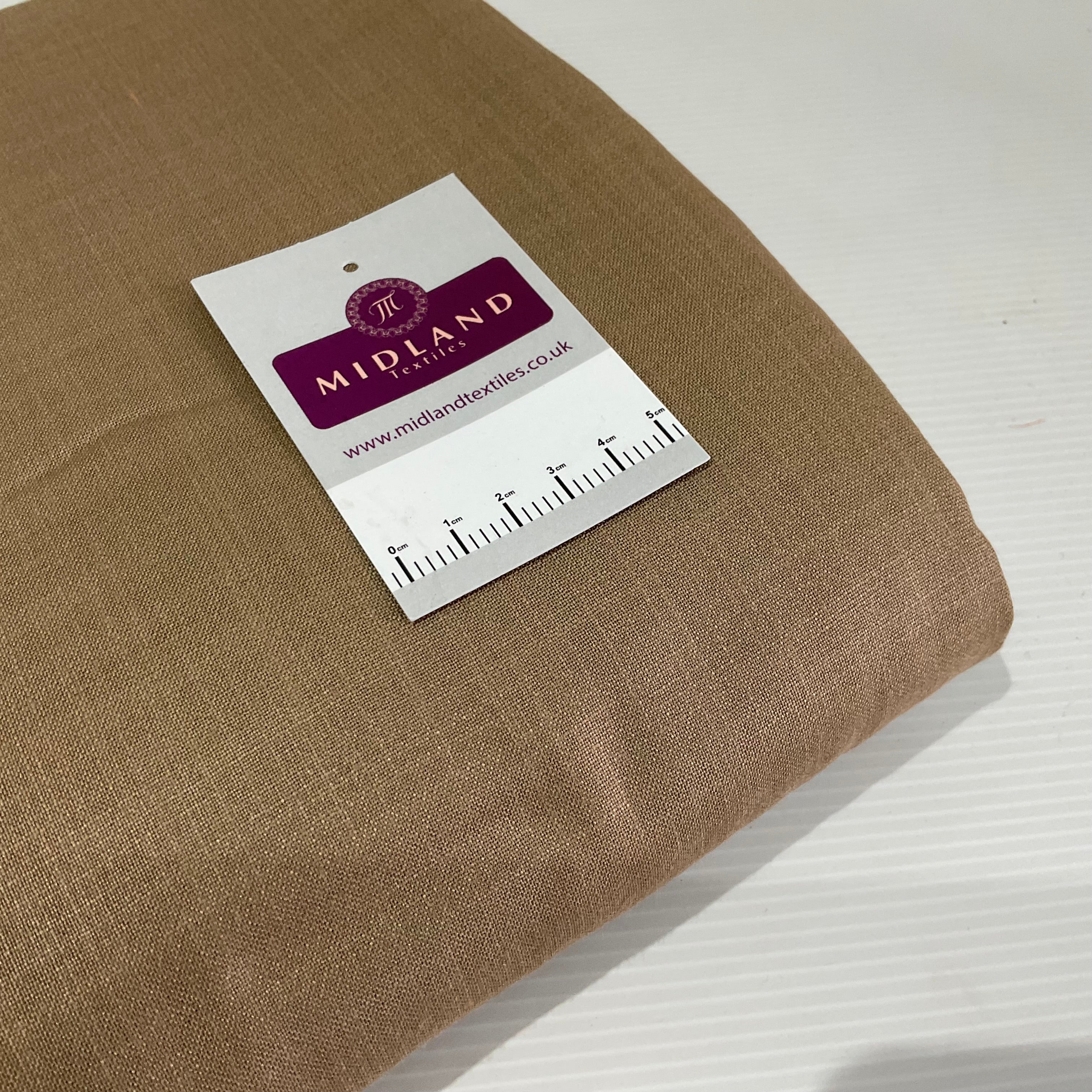 Plain Cotton Linen ideal for dress skirt blouses 100cm wide fabric M1968