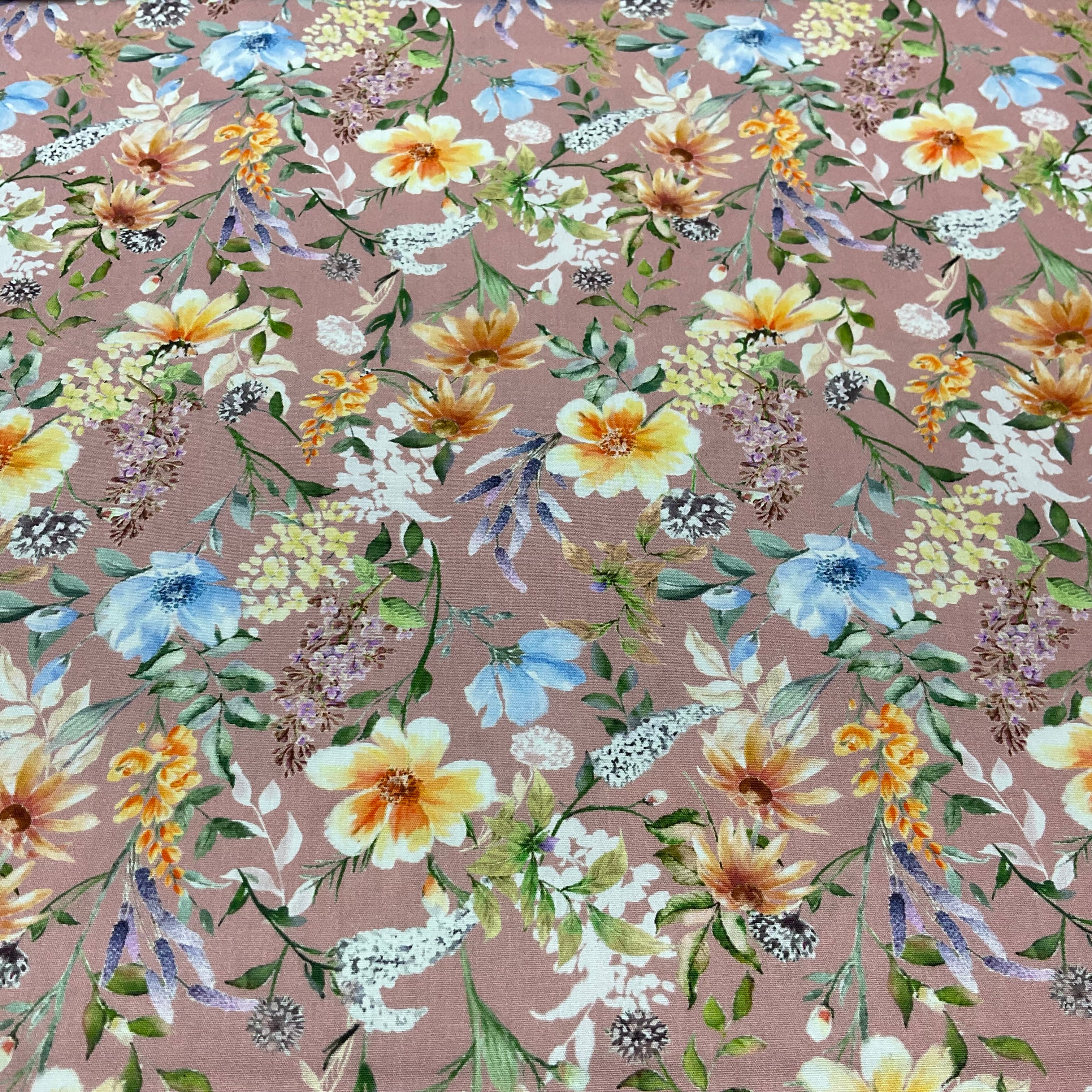Daisy Vine Floral Cotton Print Fabric – 100% Cotton - 147cm Wide - M2120