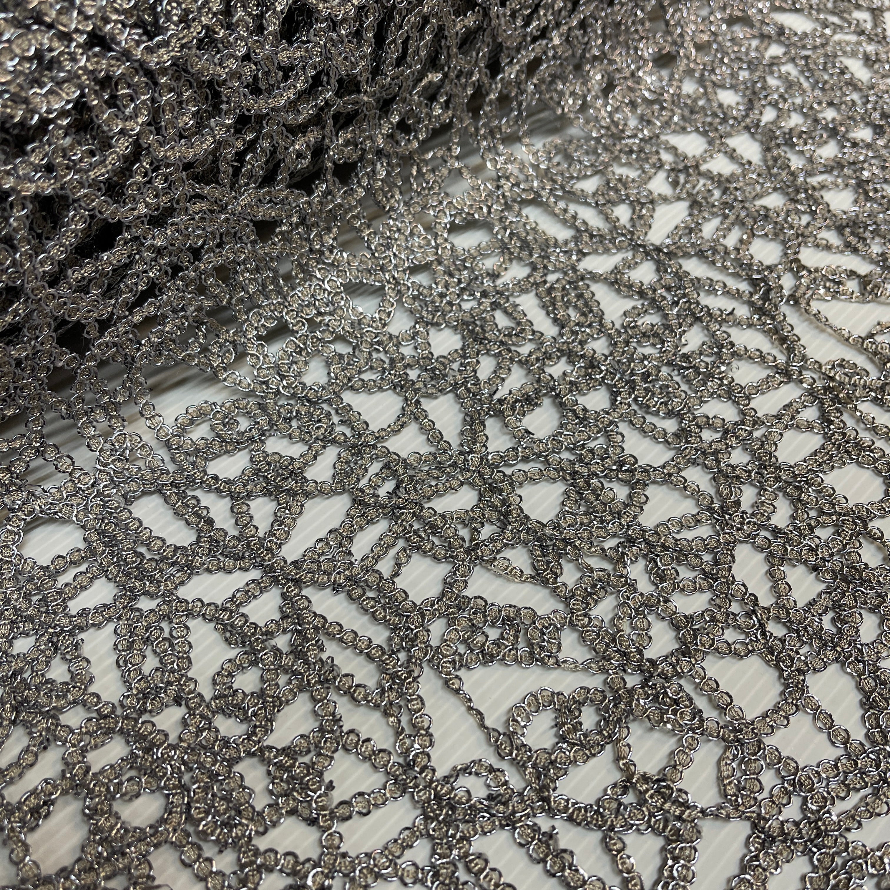 Metallic Wedding Net Mesh lace Dress fabric 50'  Wide M665 Mtex