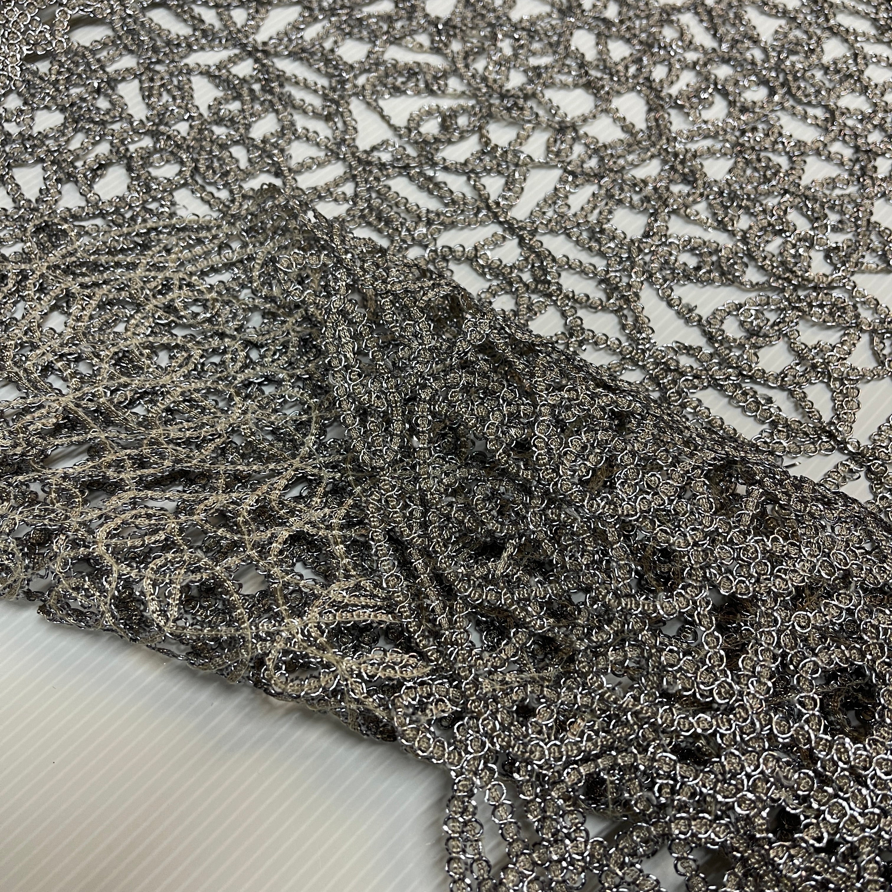 Metallic Wedding Net Mesh lace Dress fabric 50'  Wide M665 Mtex