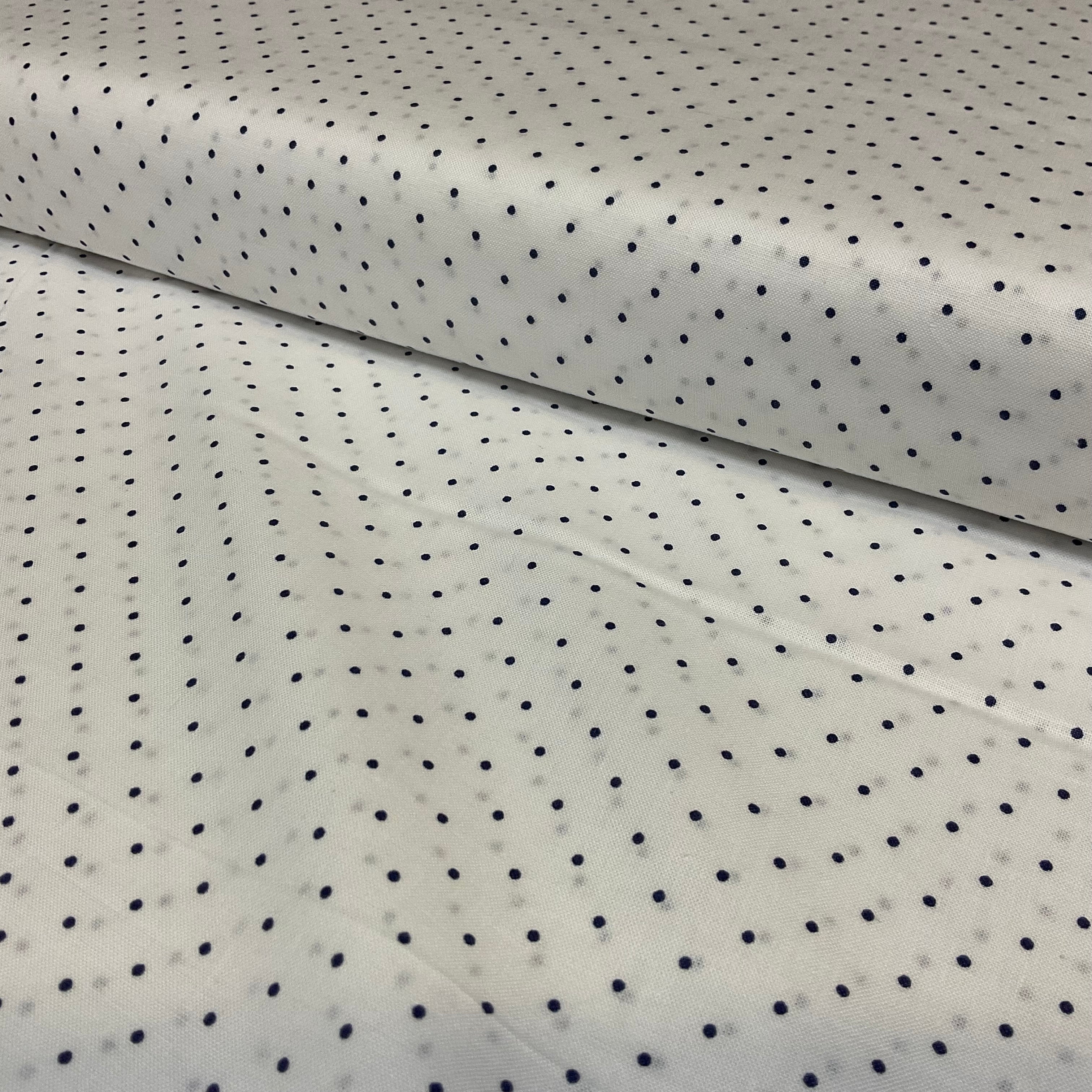 Swiss Pin Dot Spots 100% Cotton Poplin Fabric – 112cm Wide – Ditsy Polka Dot Design M2063