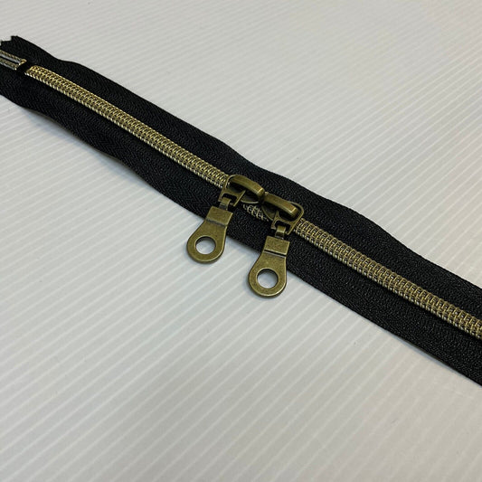 1pcs 12" 30cm Long Handbag 0 Zip Rainbow Black White Brass M1958