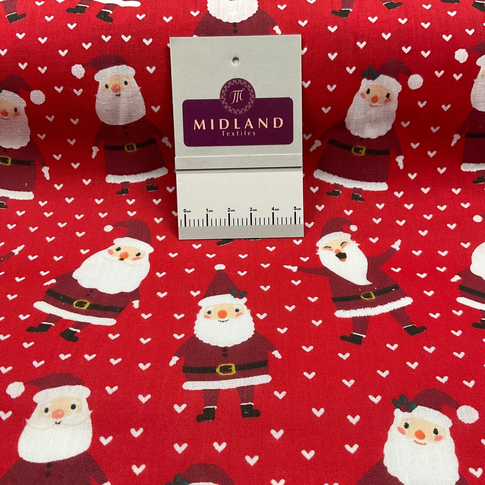 Assorted Christmas xmas Printed crafting  Santa Holly Reindeers fabric M1682