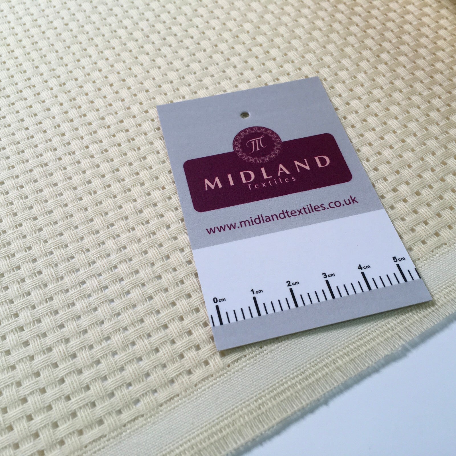 £8.00 Plain Cream Binca matt 100% cotton  Fabric 50 cm MD1410 Mtex