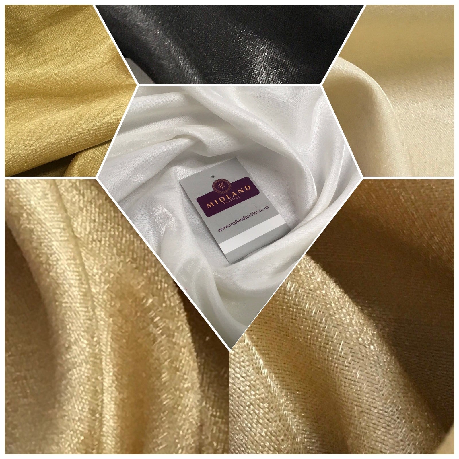 £3.50 Shimmer Raw Faux Silk Dupion Dress Fabric 45  Wide M805 Mtex