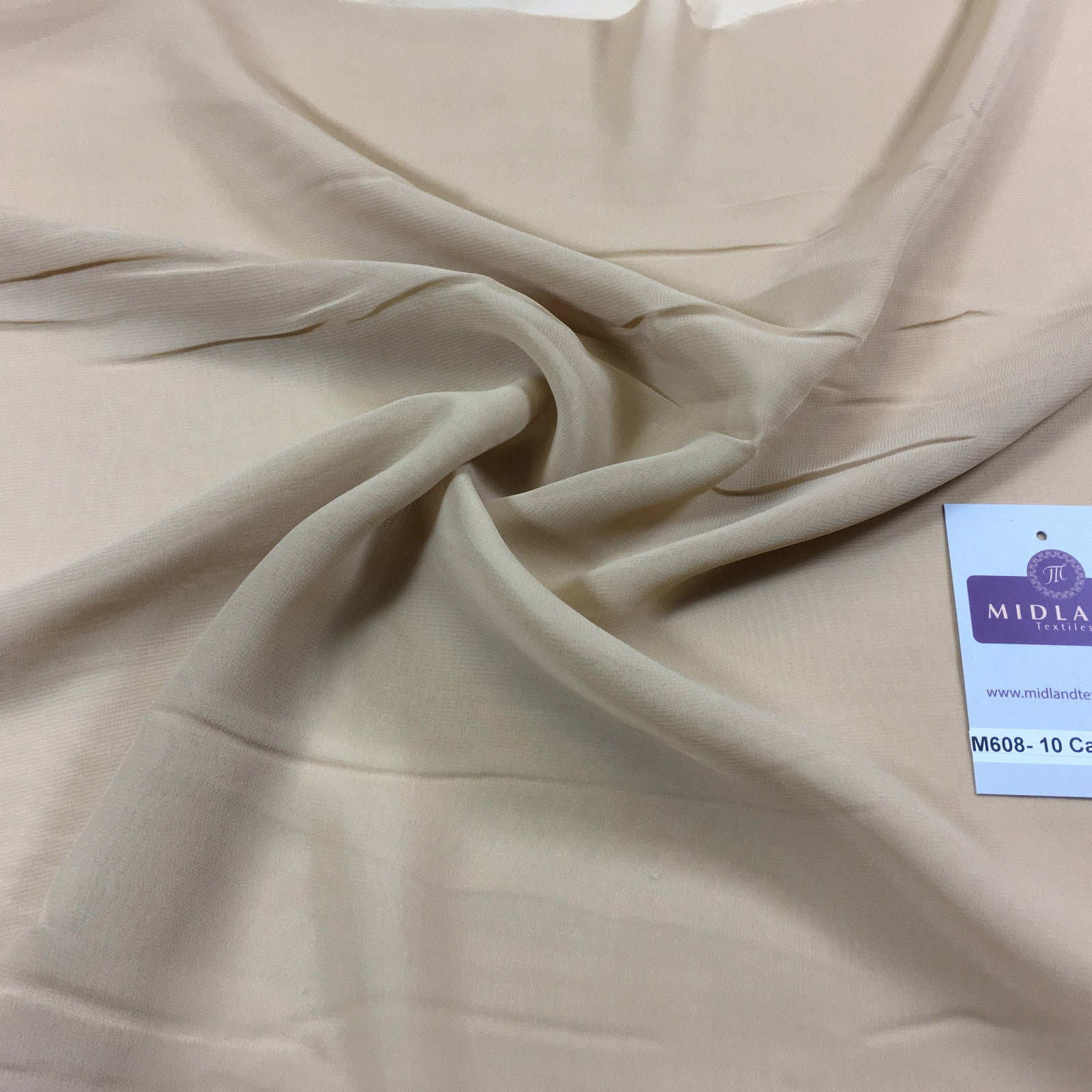 £2.50 Hi-Multi Caress Chiffon Sheer Fabric Semi-Transparent 42' M608 Mtex