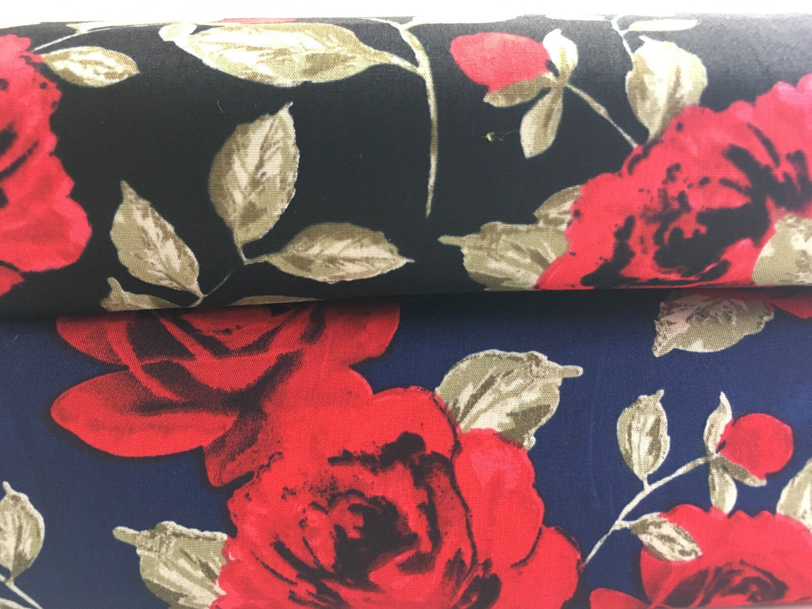 Vintage floral shabby chic rose printed 100% Cotton Poplin fabric 58' M535 Mtex