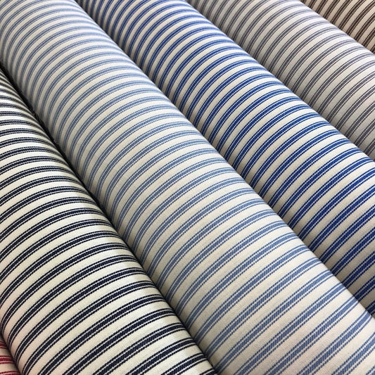 100% Cotton cream base canvas classic Striped Ticking fabric 45" M757