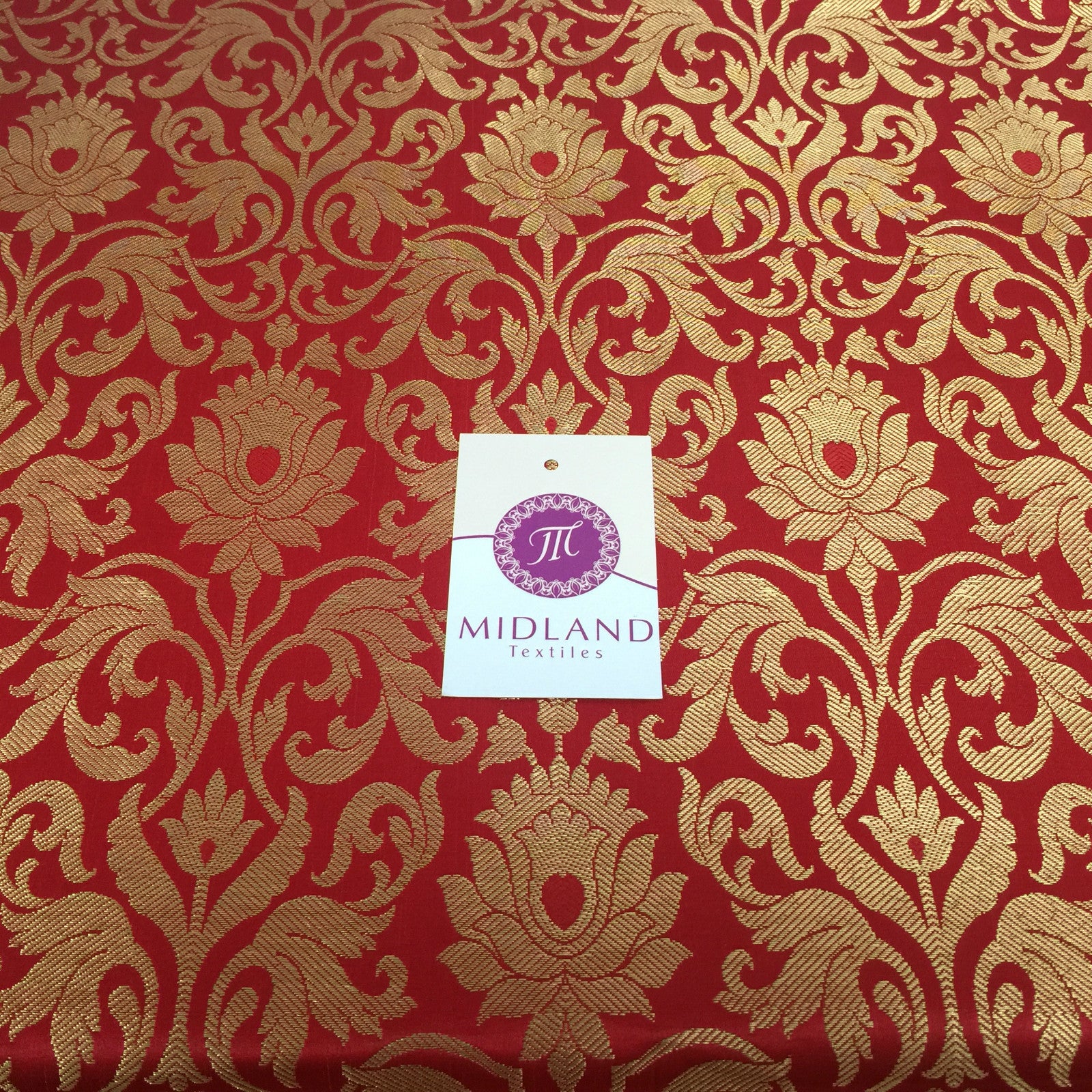 Indian floral ornamental gold metallic Banarsi brocade 44 inches wide M374 Mtex