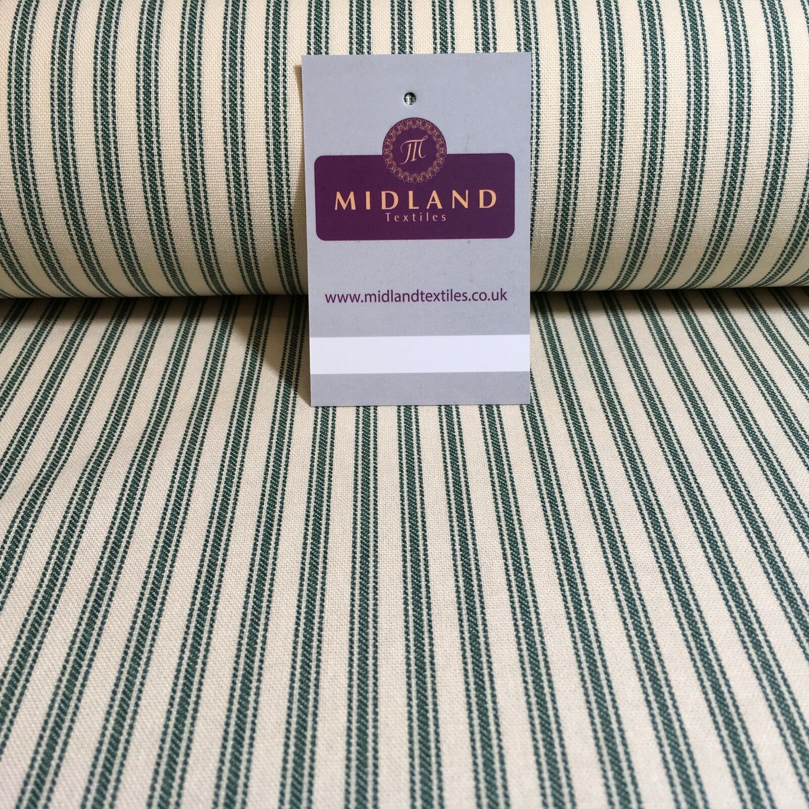 100% Cotton cream base canvas classic Striped Ticking fabric 45' M757