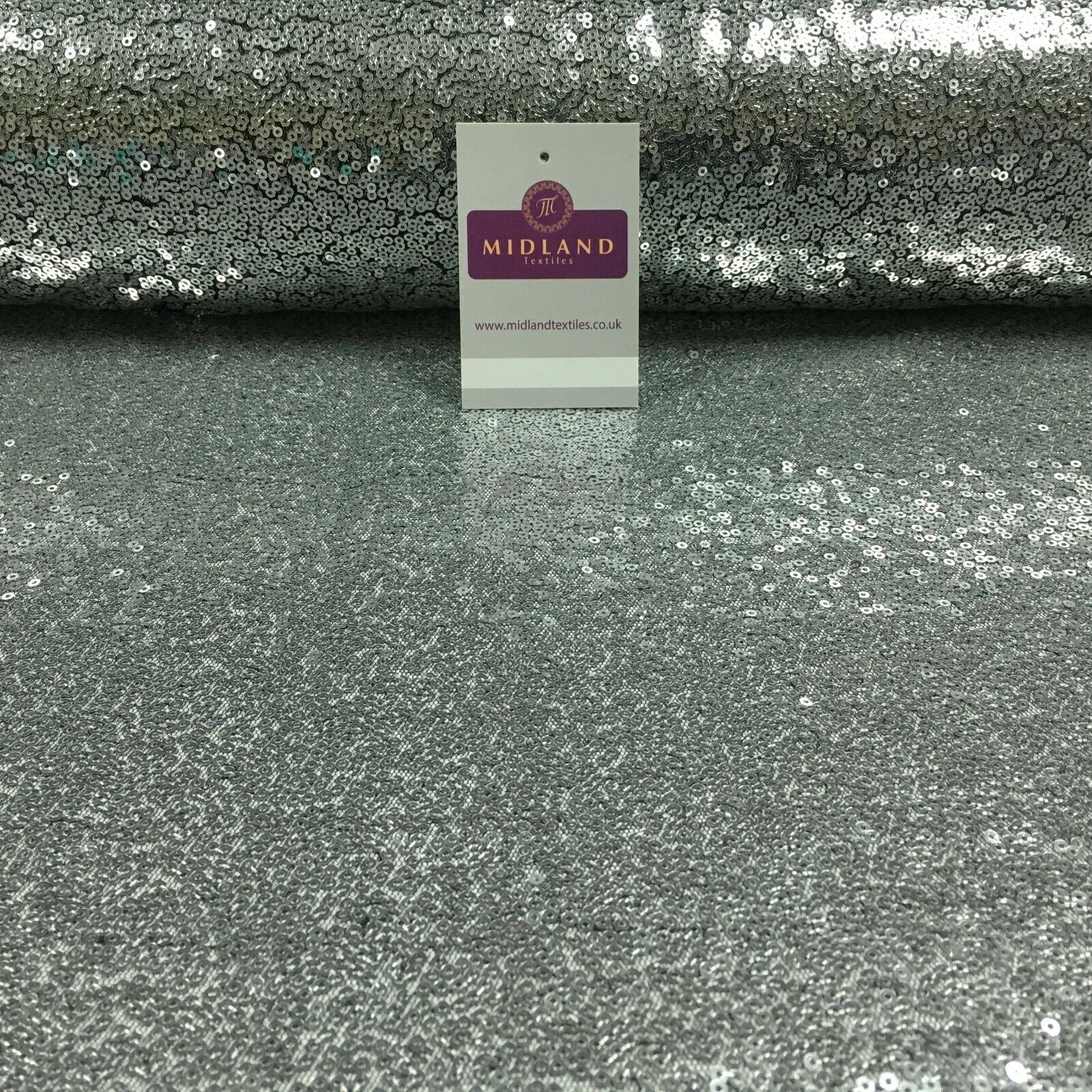 3mm Sewn On Allover Sequins On Net Fabric 48' Wide Dress Fabric M79 Mtex