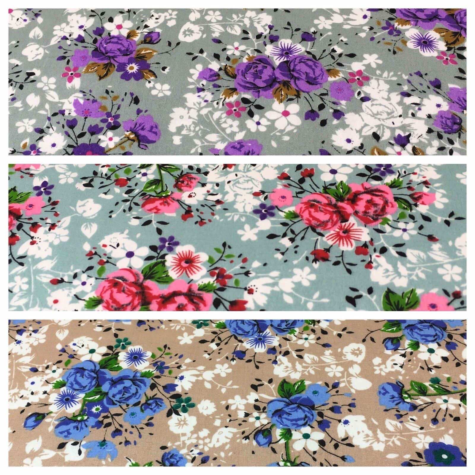 100% Cotton Floral Vintage Ditsy printed dress fabric 44' Wide M739 Mtex