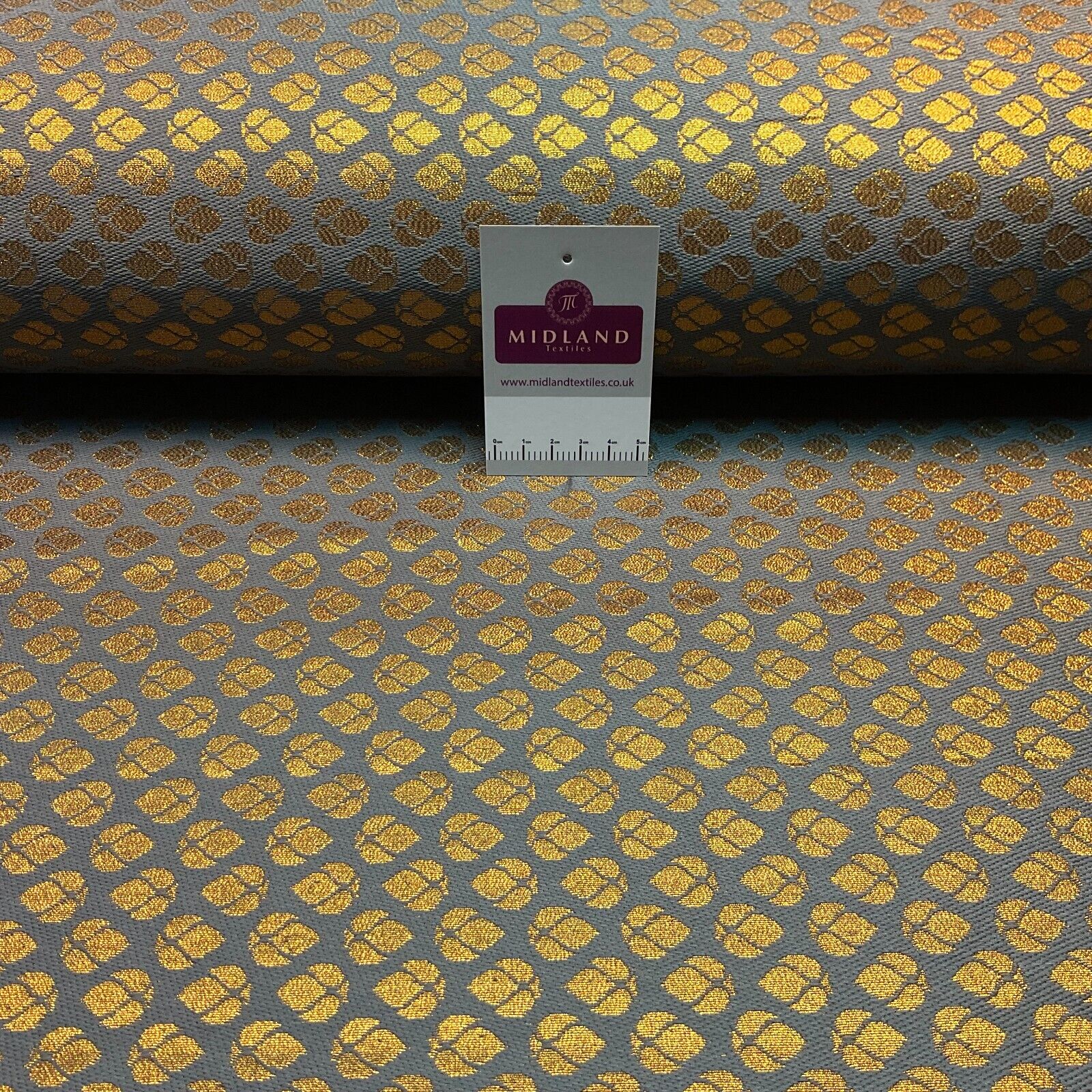 Indian Geometric Banarsi fabric Brocade waistcoat wedding 125cm wide M1687