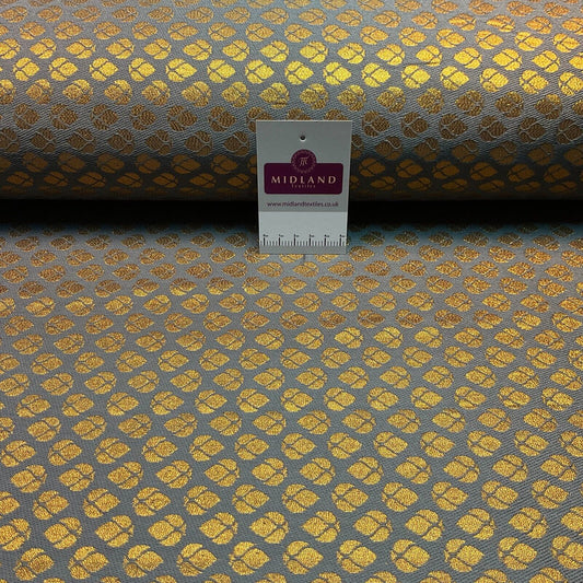 Indian Geometric Banarsi fabric Brocade waistcoat wedding 125cm wide M1687