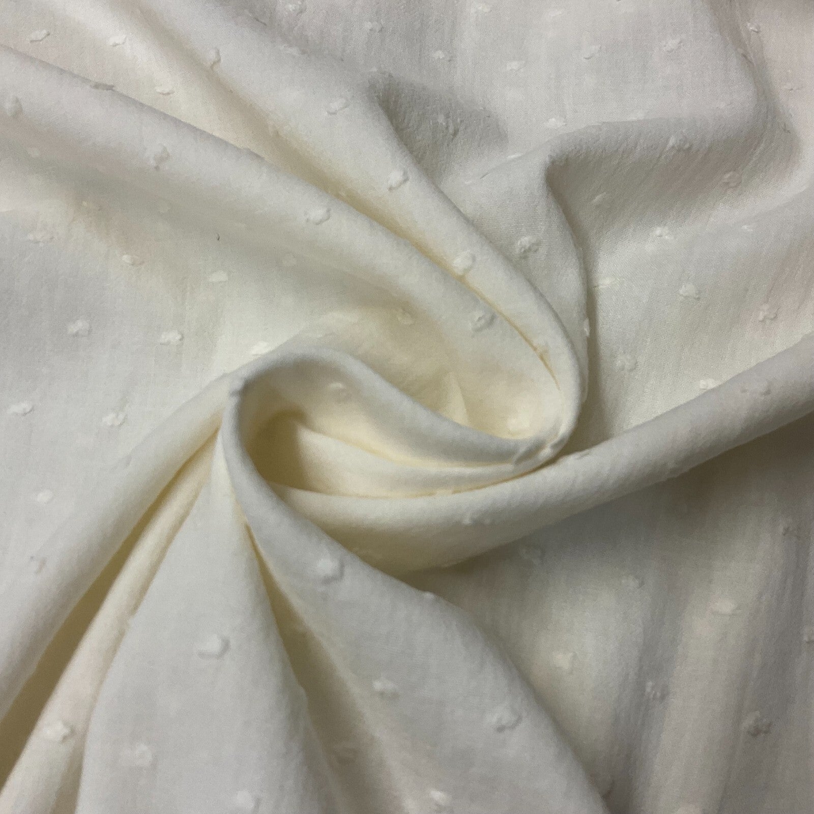 £7.99 100% Cotton Swiss Dot Soft Dobby Dressmaking Fabric 135cm Wide MD1052