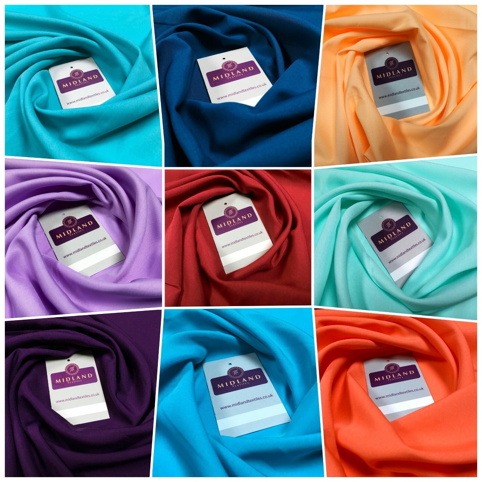 £2.99 Plain Soft Lightweight Lining 100% Polyester Fabric 100 cm Wide MR860