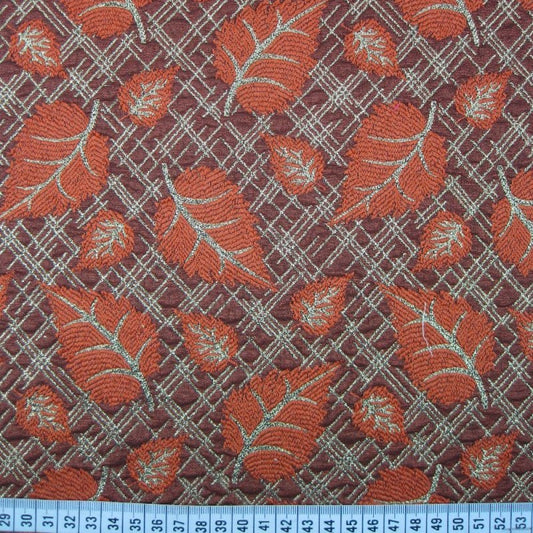 £7.50 Indian Gold Metallic leaf brocade waistcoat, jacket fabric 58" M709