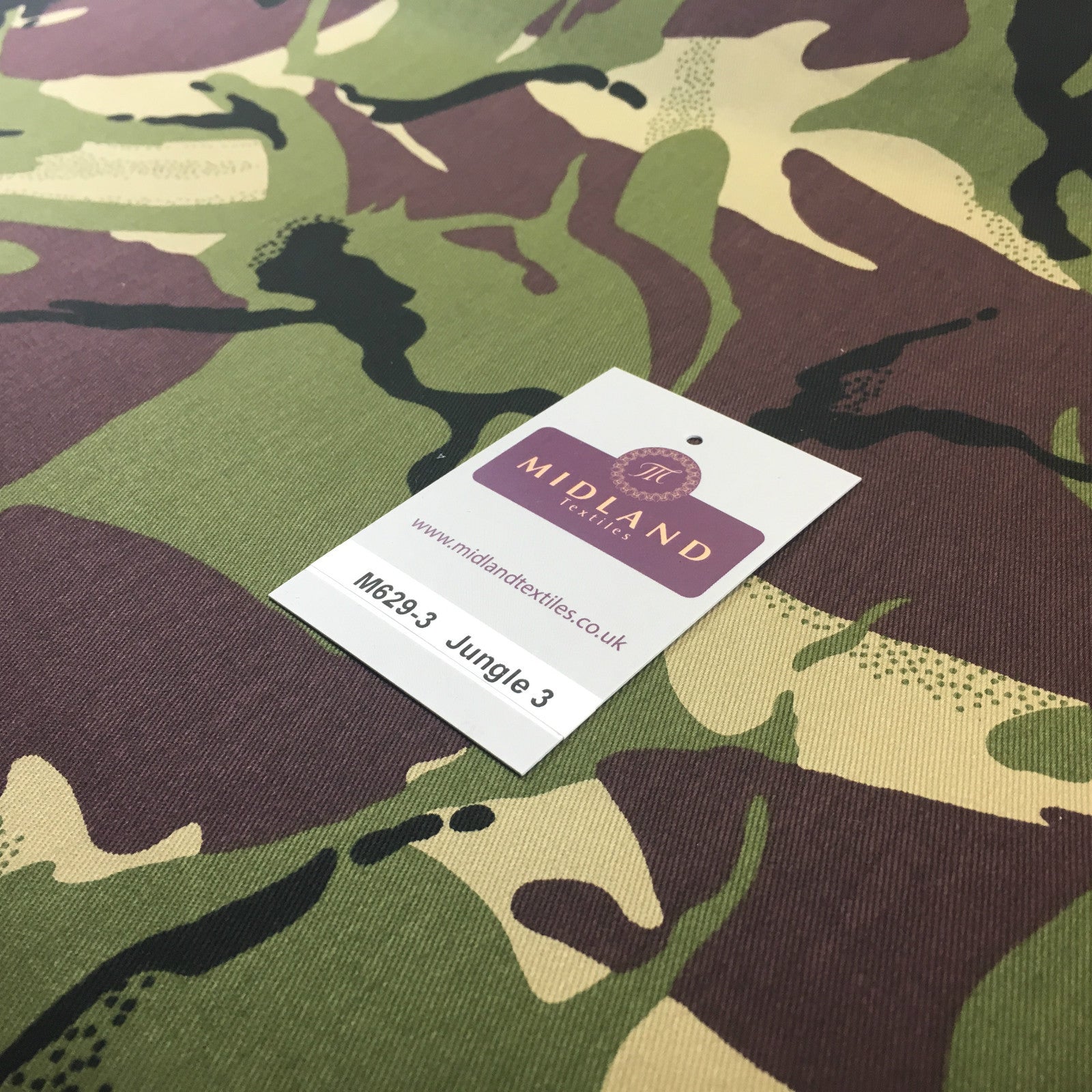 £9.25 Army Military Camouflage 100% Cotton Drill Medium Weight Fabric 58' M629