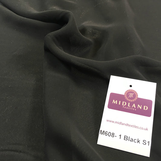 £2.50 Hi-Multi Caress Chiffon Sheer Fabric Semi-Transparent 42" M608 Mtex