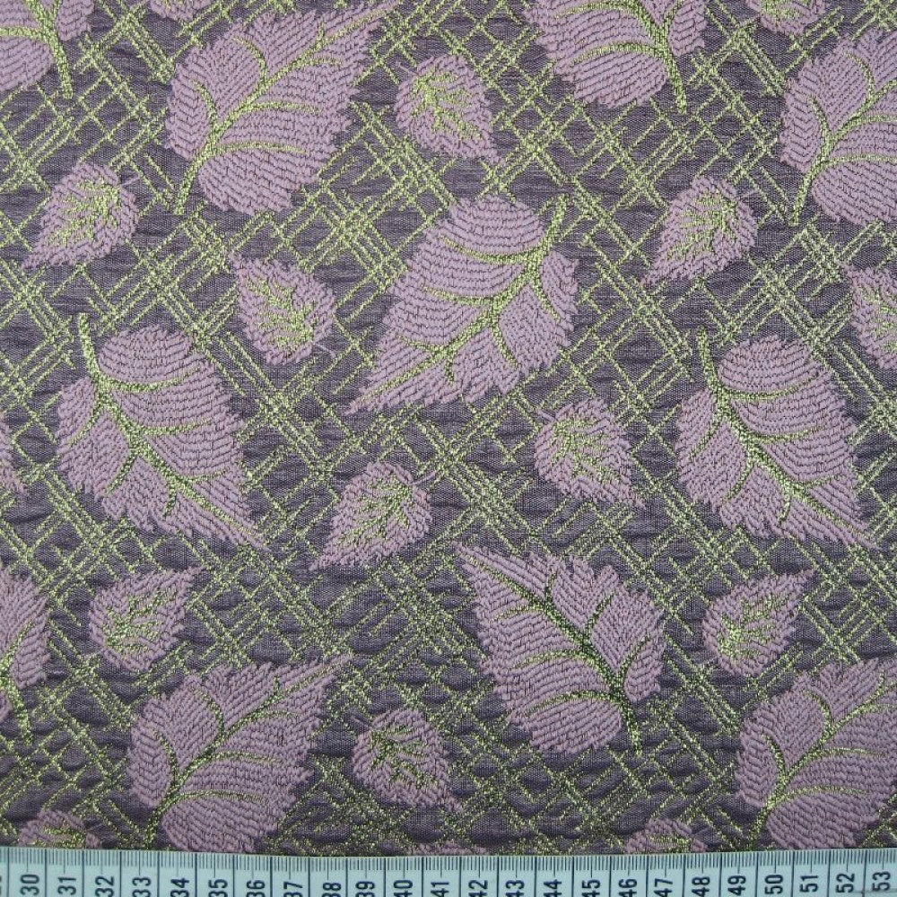 £7.50 Indian Gold Metallic leaf brocade waistcoat, jacket fabric 58' M709