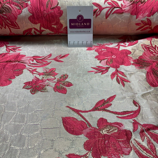 Indian Large Floral Banarsi brocade waistcoat wedding fabric 140cm wide M1684