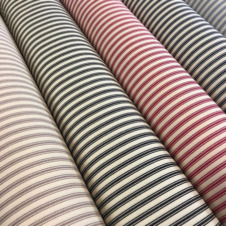 100% Cotton cream base canvas classic Striped Ticking fabric 45" M757