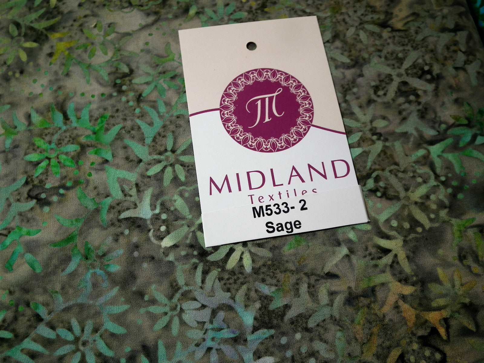 Fabric Freedom Floral Bali Batik Print Fabric 100% Cotton 40' Wide M533 Mtex