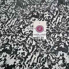 £2.99 Black and White Abstract printed chiffon fabric 44' wide M161-31