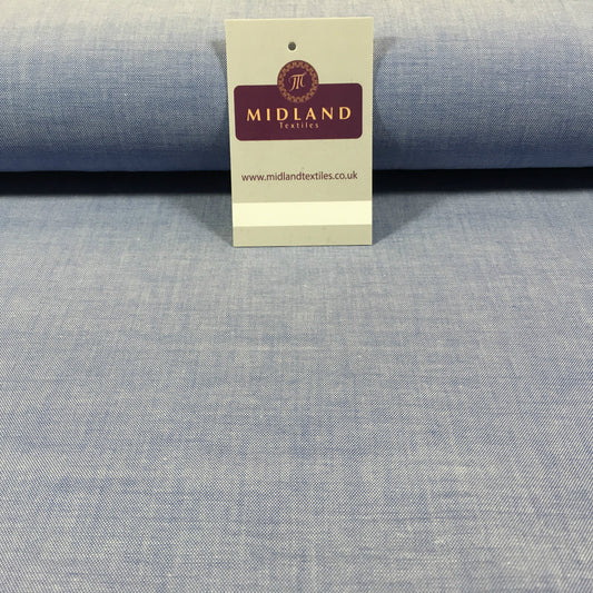 £9.50 100% Cotton chambray fabric ideal for shirts, tunics and dresses 58" M704