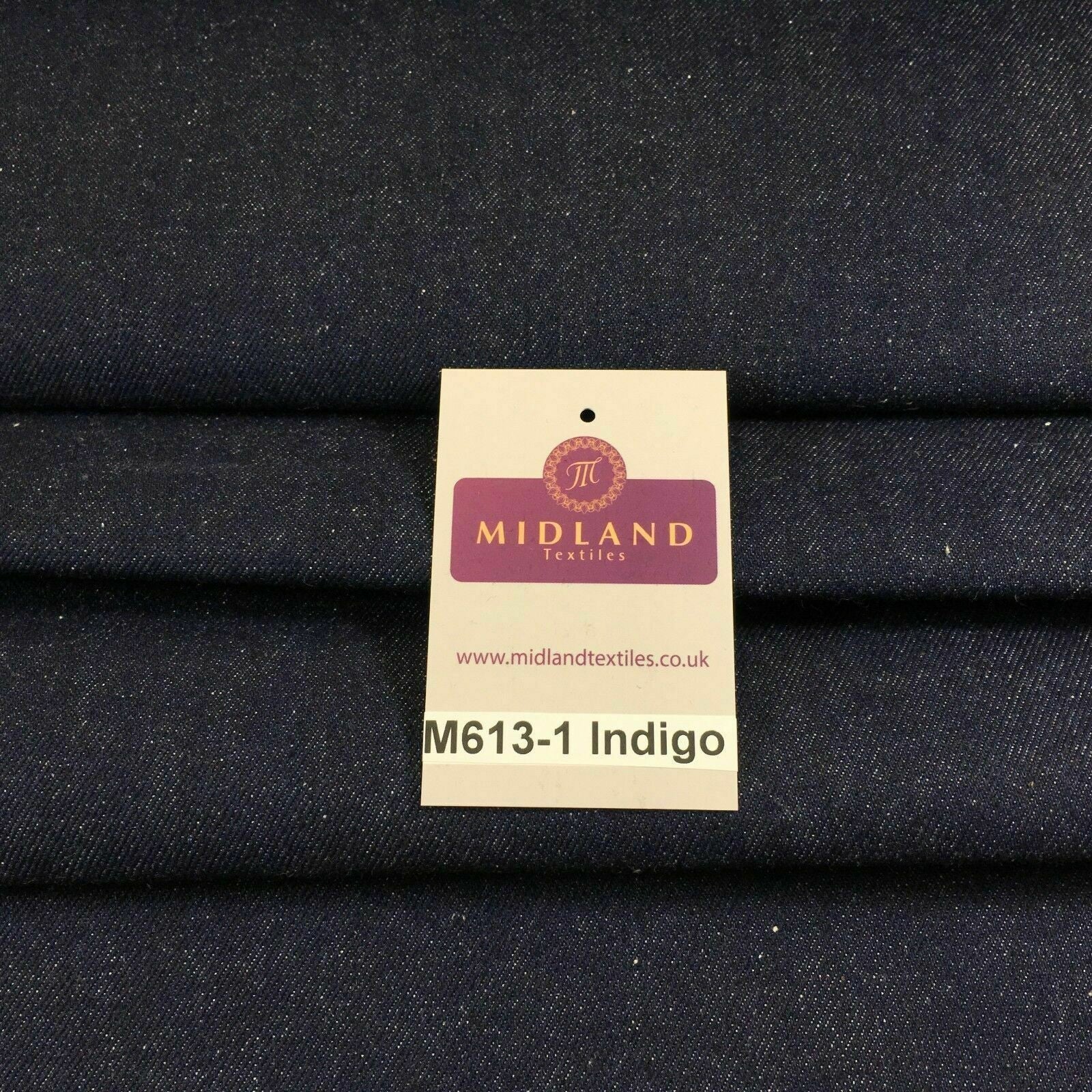 £10.99 14oz Heavyweight Denim indigo Blue Heavyweight 100% Cotton Fabric 58 M613