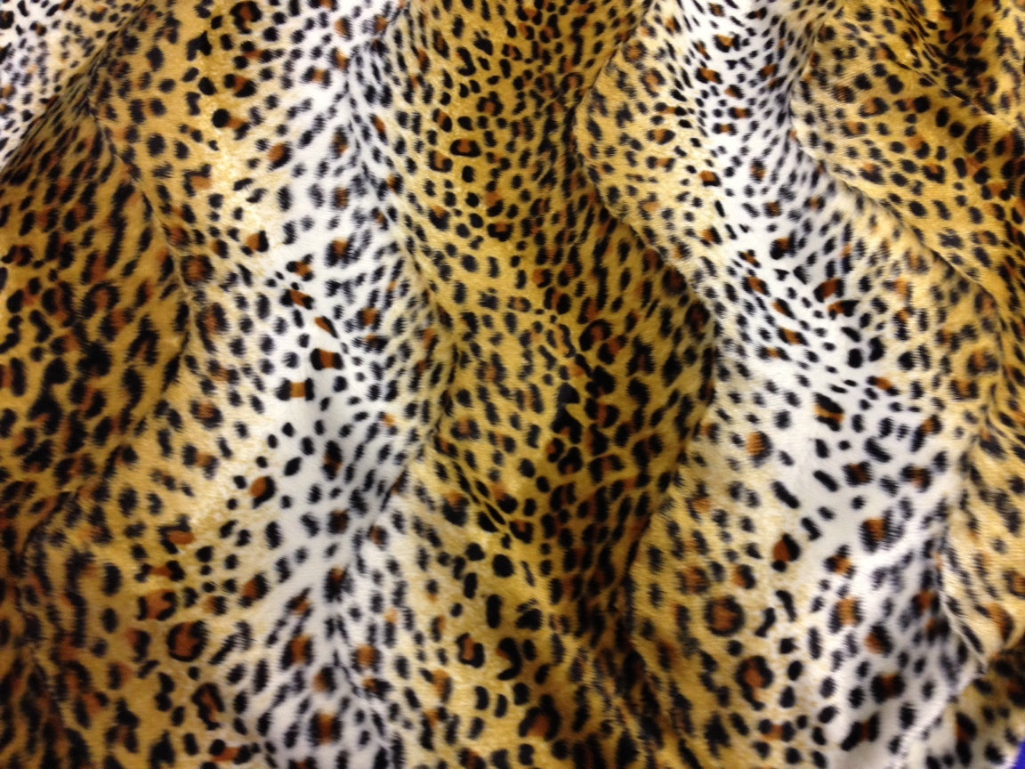 £9.00 ANIMAL PRINT VELBOA FAUX FUR VELOUR FABRIC CRAFT MATERIAL 60' WIDE M220