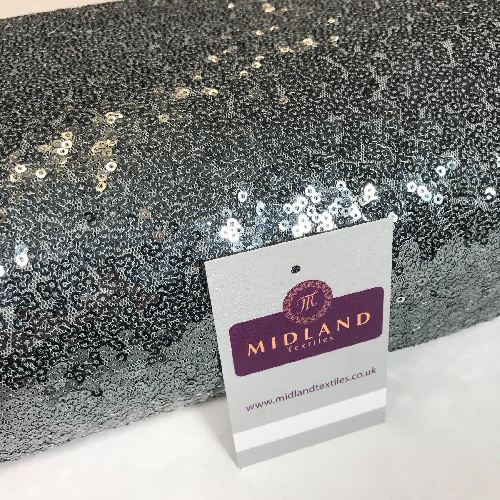 3mm Sewn On Allover Sequins On Net Fabric 48' Wide Dress Fabric M79 Mtex