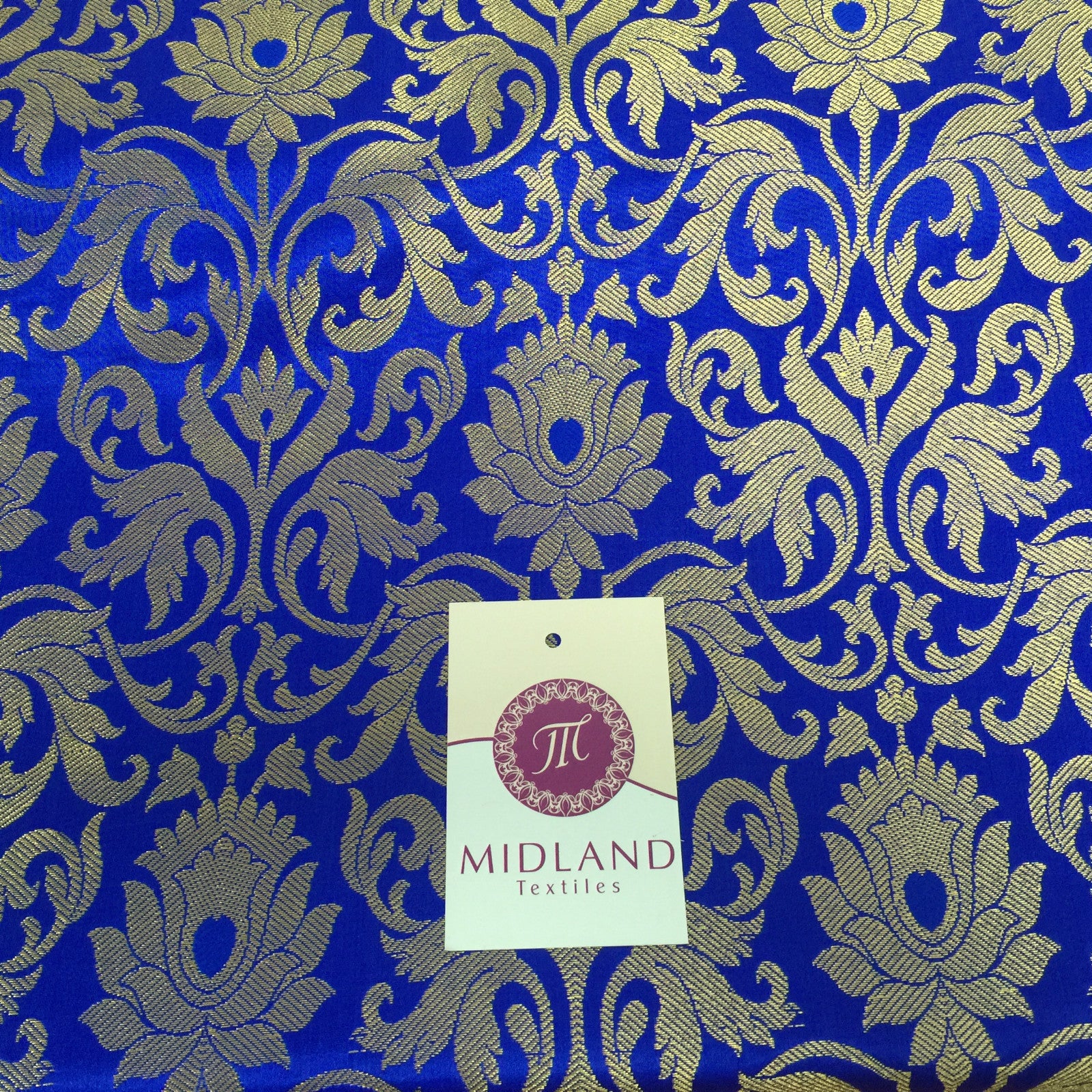 Indian floral ornamental gold metallic Banarsi brocade 44 inches wide M374 Mtex