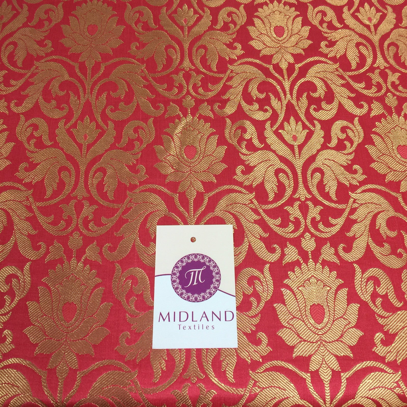 Indian floral ornamental gold metallic Banarsi brocade 44 inches wide M374 Mtex