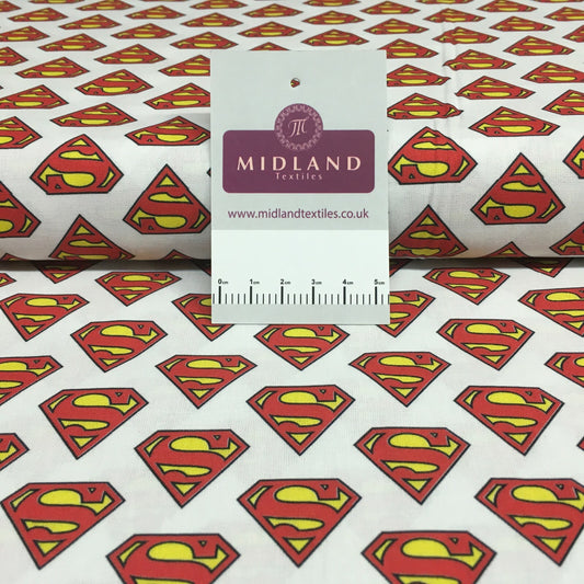 £5.99 Comic Superheroes Cartoon Licensed Digital Printed 100% Cotton  M1510