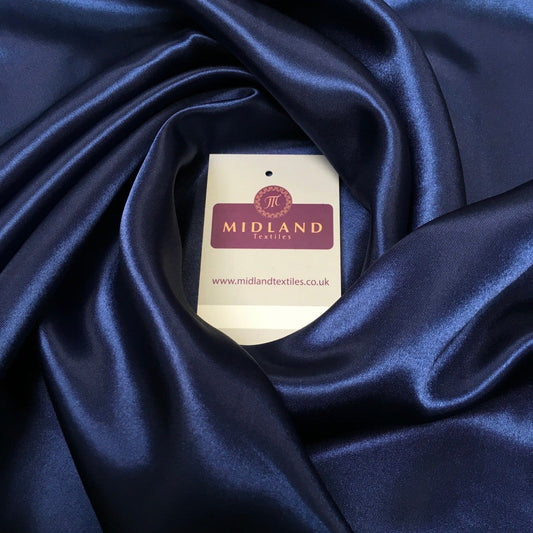 Luxurious Plain Smooth Silky Satin Dressmaking Fabric 58" Wide MS909 Mtex