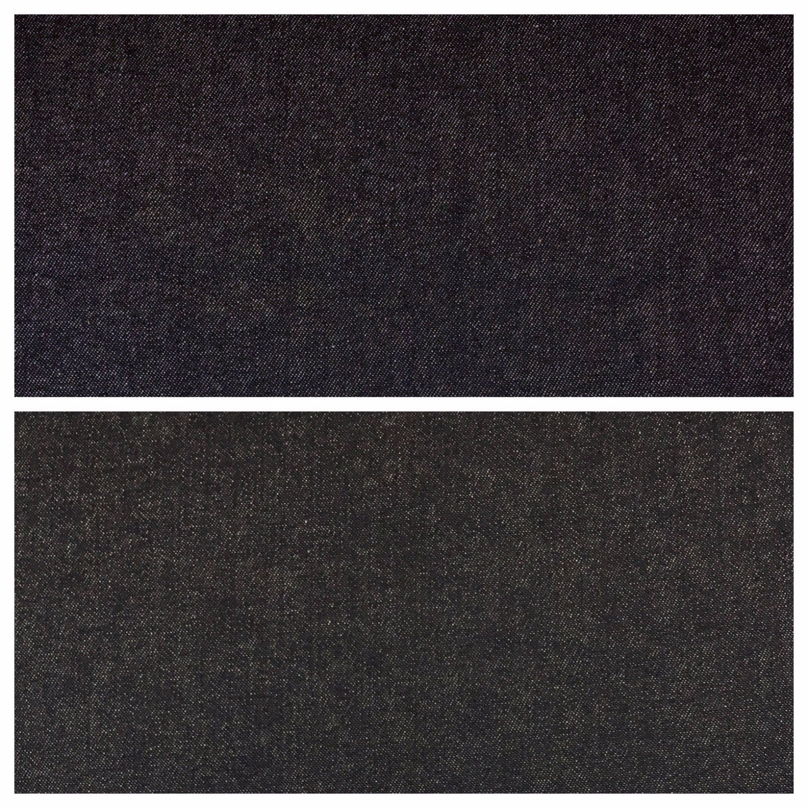 £9.00 7.5oz Indigo-Black Denim Midweight 100% Cotton Fabric 58'Wide  M612 Mtex