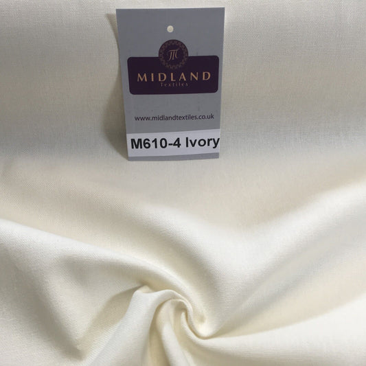 100% Cotton Plain Canvas Crafting Medium Weight Fabric 44" Wide M610 Mtex