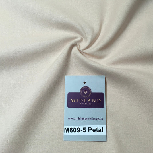 Plain Coloured True Craft 100% Cotton Patchwork Crafting Fabric 44" M609 Lot 1