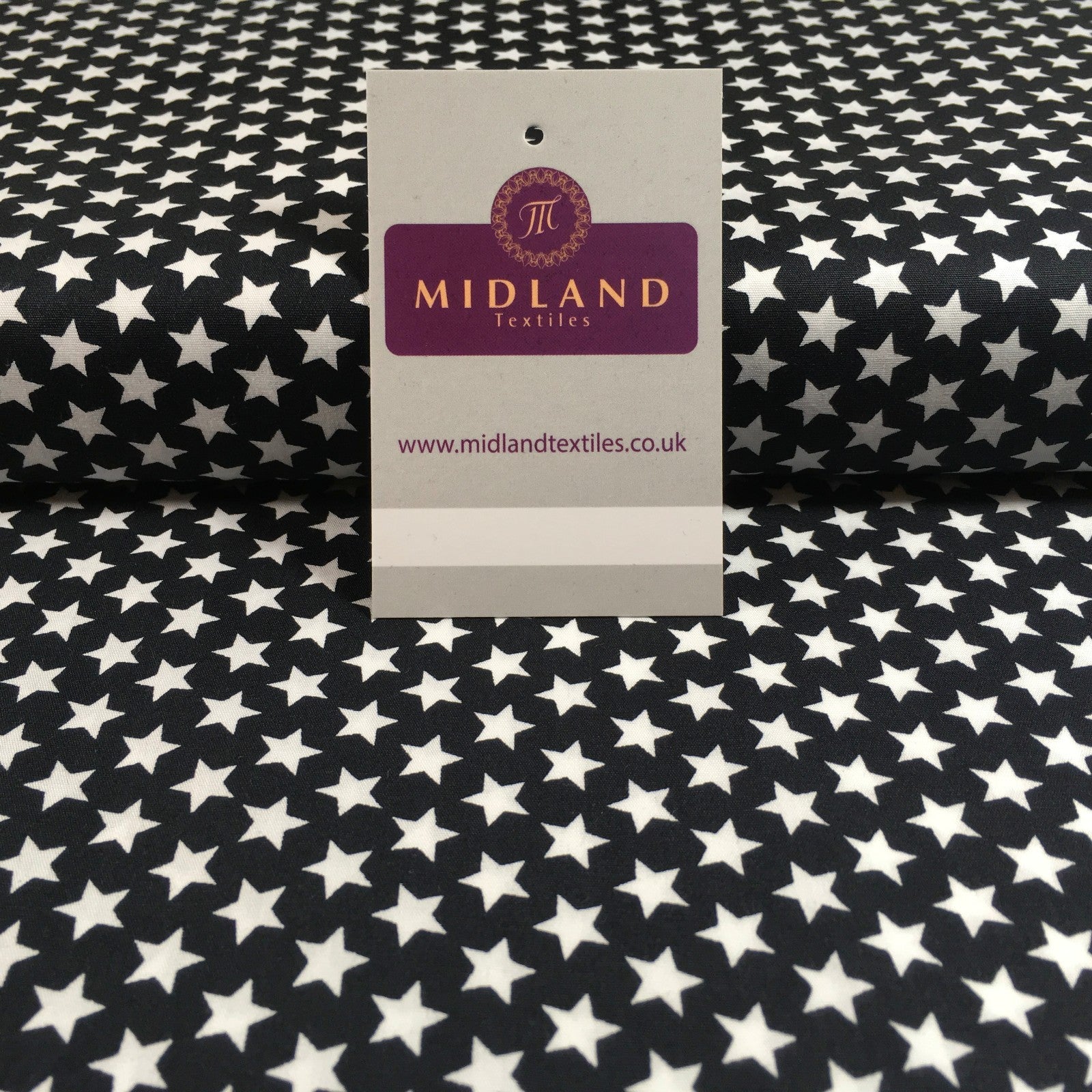 Black and White printed 100% Cotton Poplin Craft fabric 45' M733 Mtex