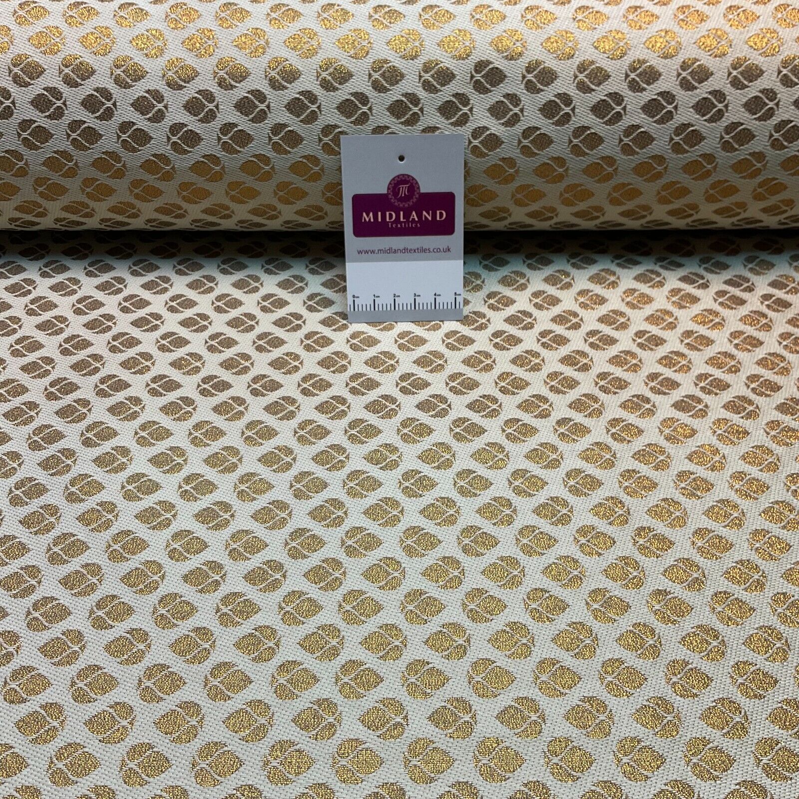 Indian Geometric Banarsi fabric Brocade waistcoat wedding 125cm wide M1687