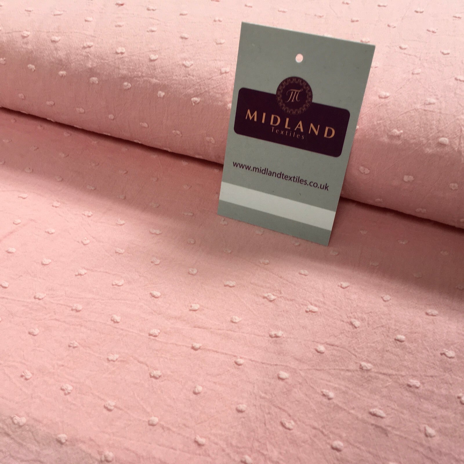 £7.99 100% Cotton Swiss Dot Soft Dobby Dressmaking Fabric 135cm Wide MD1052