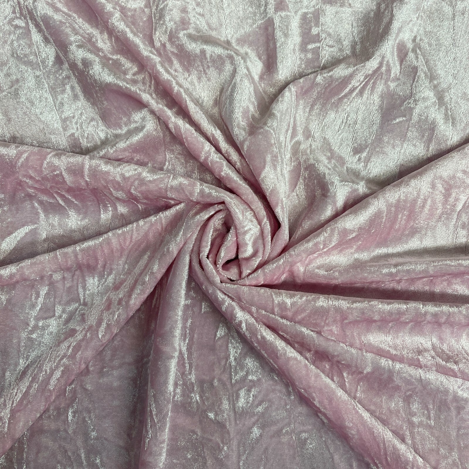 £5.75 Creased Ice Velvet One way stretch Dress Fabric 58' M607 Mtex
