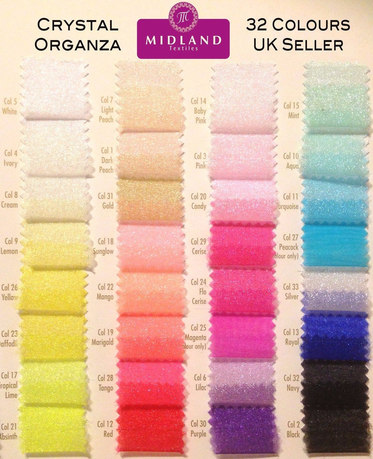 £2.50 Japanese CRYSTAL ORGANZA WEDDING BRIDAL DANCE VEIL DRESS FABRIC 45' M111